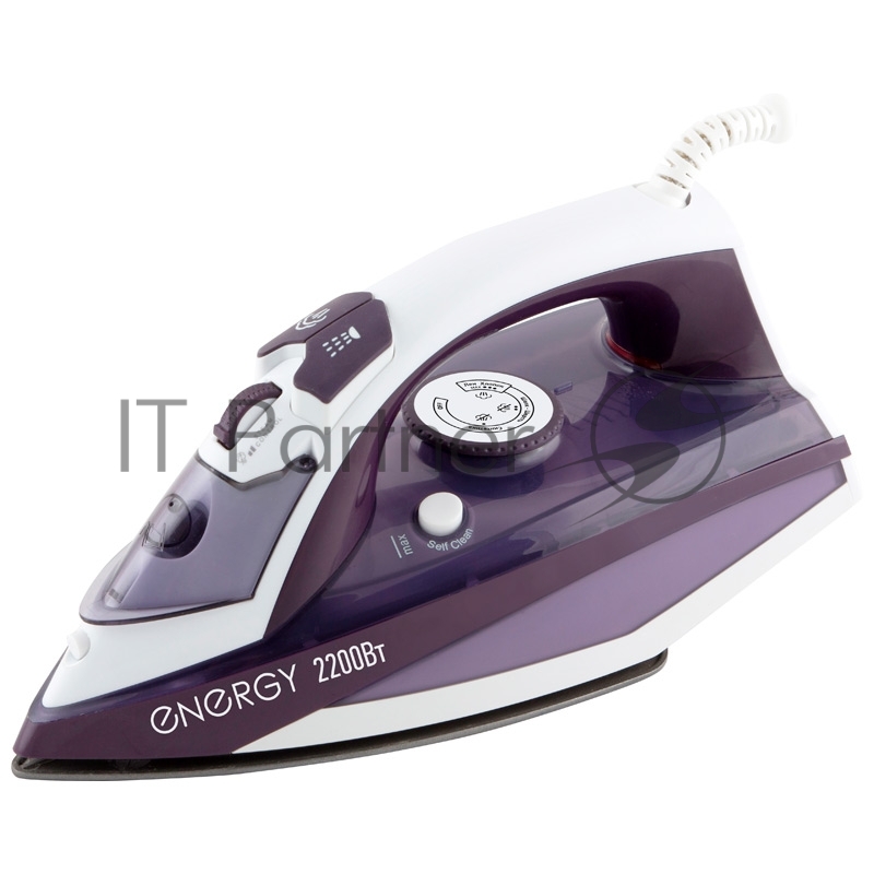 Утюг Energy EN-344 фиолетовый (2200Вт, пар, спрей, пар.удар, самооч., тефлоновая подошва)