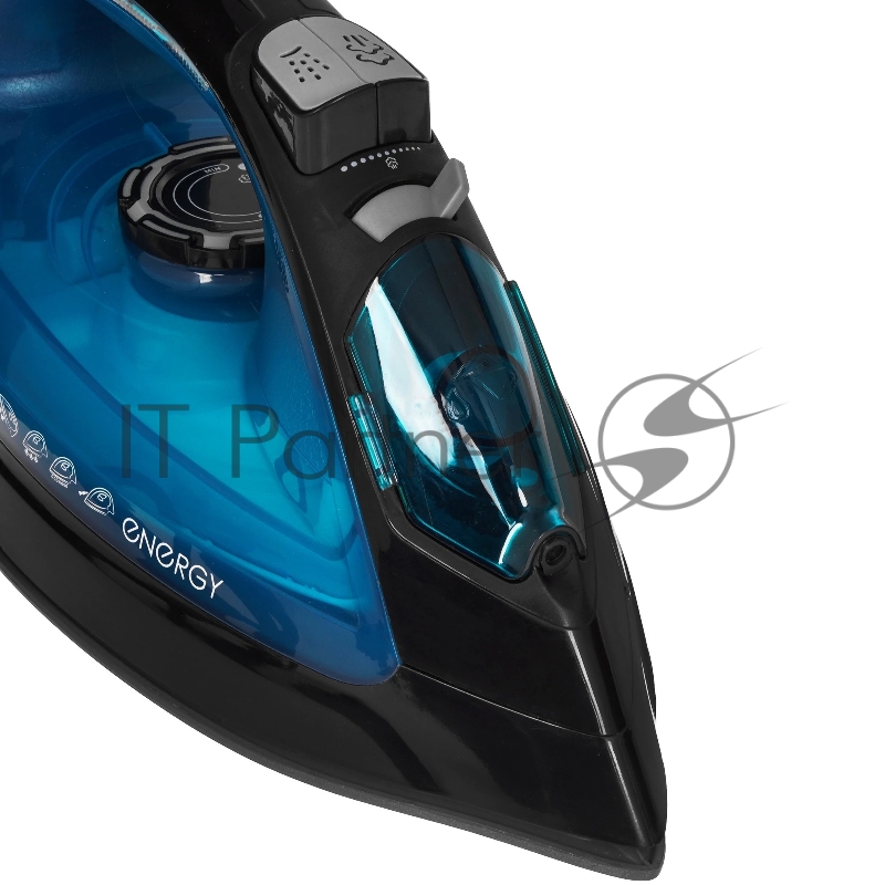 Утюг ENERGY EN-348 черно-бирюзовый (2600Вт, пар, спрей, пар.удар, самооч., керамич. подошва)
