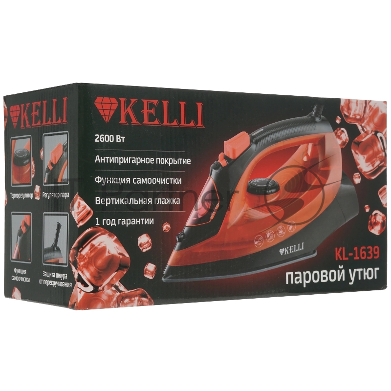 Утюг KELLI KL-1639 красный