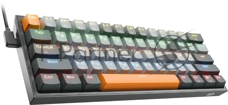 Клавиатура REDRAGON (72600) Fizz RU,Rainbow,melt-gold свитчи