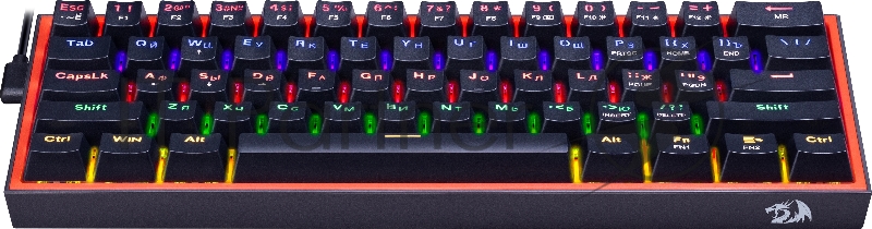 Клавиатура REDRAGON (72595) Fizz RU,Rainbow,melt-gold свитчи, механическая