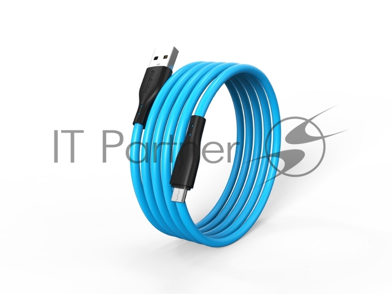 Кабель Smartbuy (iK-12-S21bb) S21 MicroUSB синий, 2.4 А, сил., 1 м
