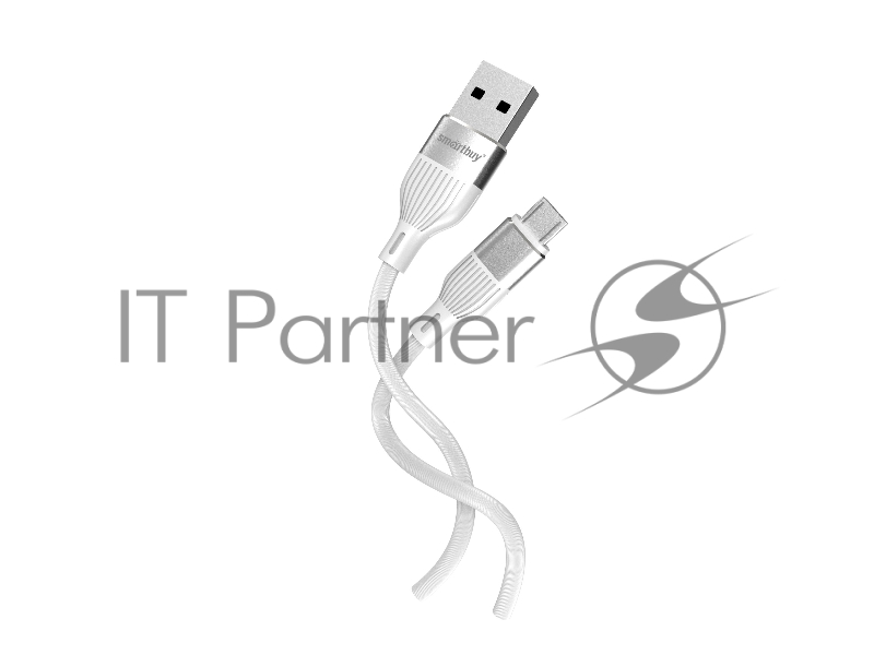 Кабель Smartbuy (iK-12-S72w) S72 MicroUSB белый, 2.4 А, сил., 1м