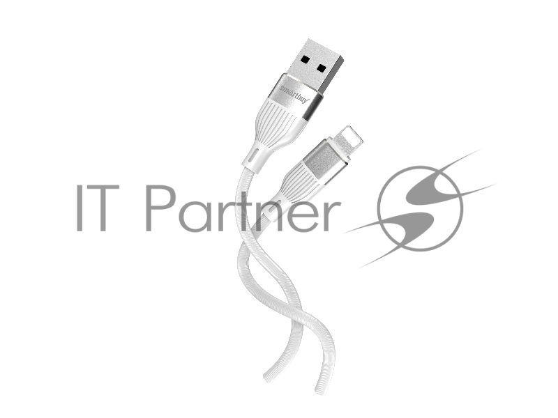 Кабель Smartbuy (iK-512-S72w) S72 Lightning белый, 2.4 А, сил., 1м