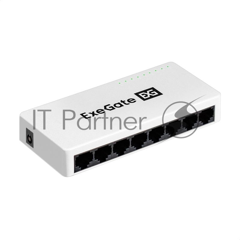 Коммутатор неуправляемый ExeGate EDES-1008C (8-портовый UTP 10/100Mbps, с функцией энергосбережения (Green Ethernet Technology), настольный/настенный)