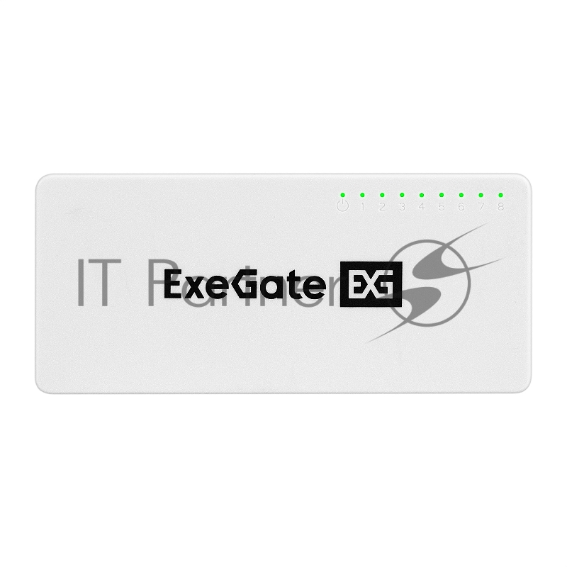 Коммутатор неуправляемый ExeGate EDES-1008C (8-портовый UTP 10/100Mbps, с функцией энергосбережения (Green Ethernet Technology), настольный/настенный)