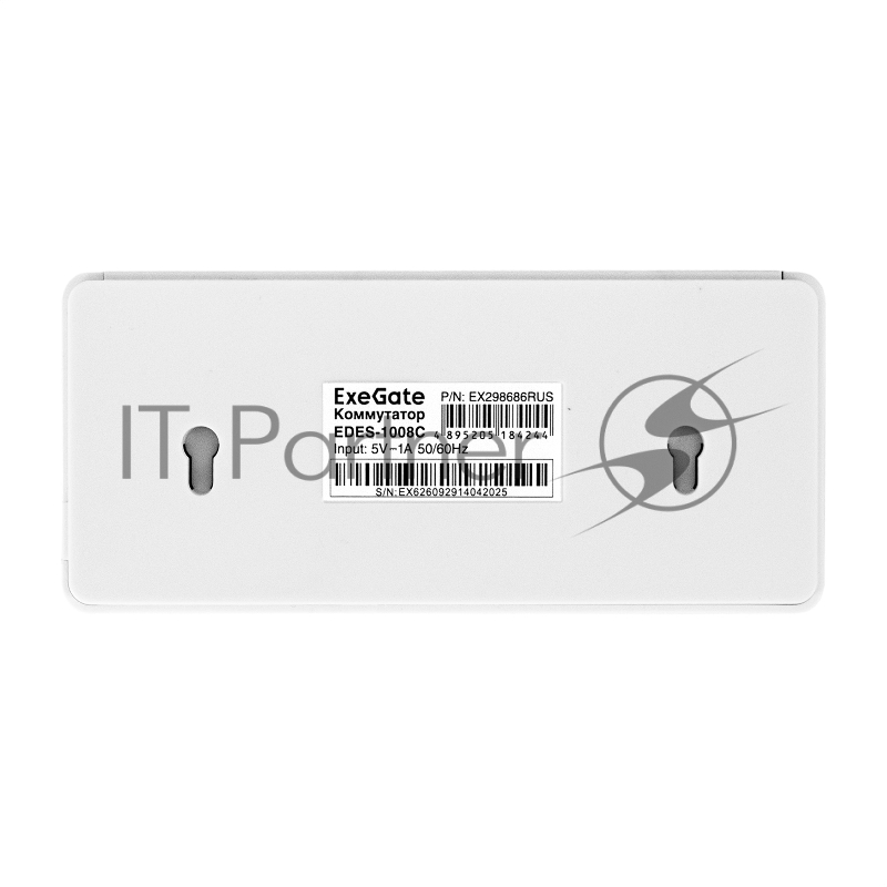 Коммутатор неуправляемый ExeGate EDES-1008C (8-портовый UTP 10/100Mbps, с функцией энергосбережения (Green Ethernet Technology), настольный/настенный)