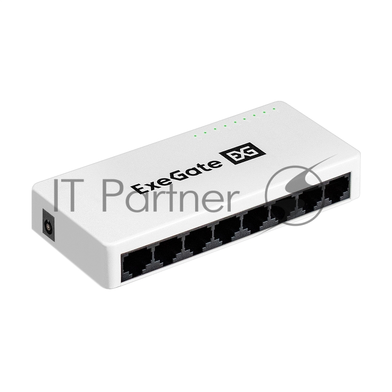 Коммутатор неуправляемый ExeGate EDES-1008C (8-портовый UTP 10/100Mbps, с функцией энергосбережения (Green Ethernet Technology), настольный/настенный)
