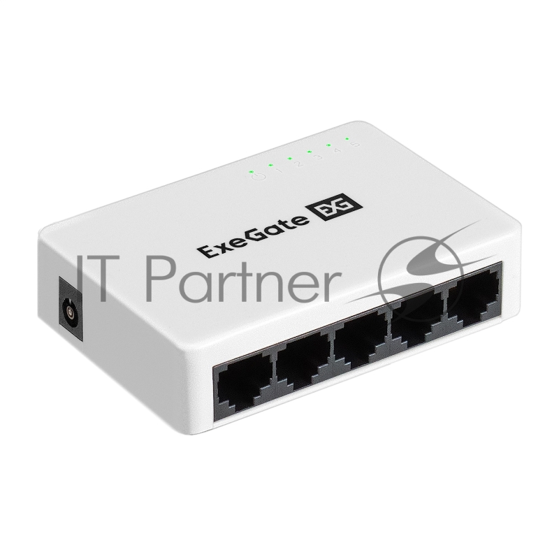 Коммутатор неуправляемый ExeGate EDES-1005C (5-портовый UTP 10/100Mbps, с функцией энергосбережения (Green Ethernet Technology), настольный)