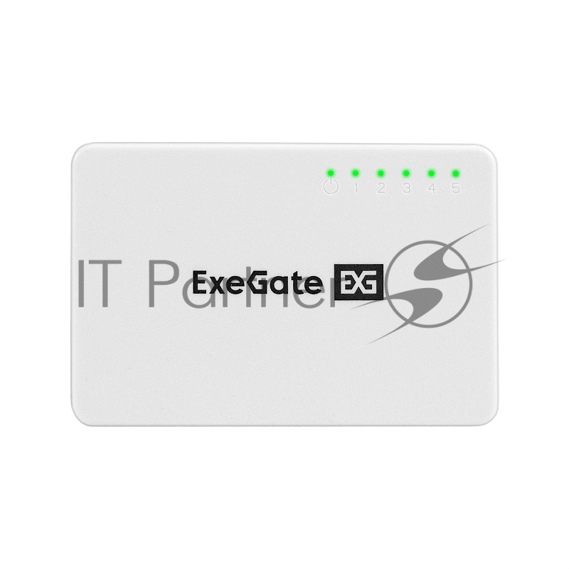 Коммутатор неуправляемый ExeGate EDES-1005C (5-портовый UTP 10/100Mbps, с функцией энергосбережения (Green Ethernet Technology), настольный)