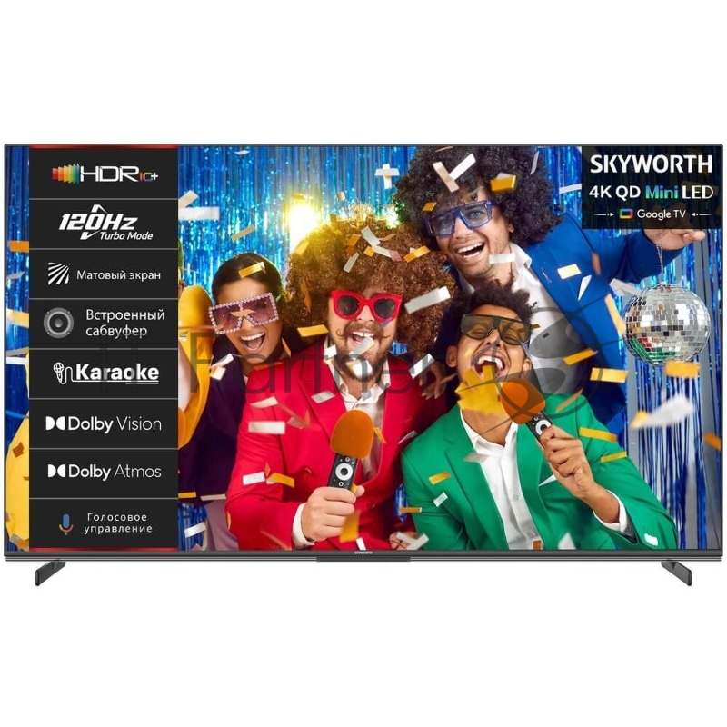 Телевизор Skyworth 65 65X85G Ultra HD Mini LED Matte Screen 400Nit Local Dimming Zone 160 Google TV 120Hz