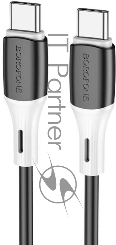 Кабель BOROFONE (6974443384802) BX79 силикон 1м USB 3.0A PD 60W для Type-C Type-C Black 1 м