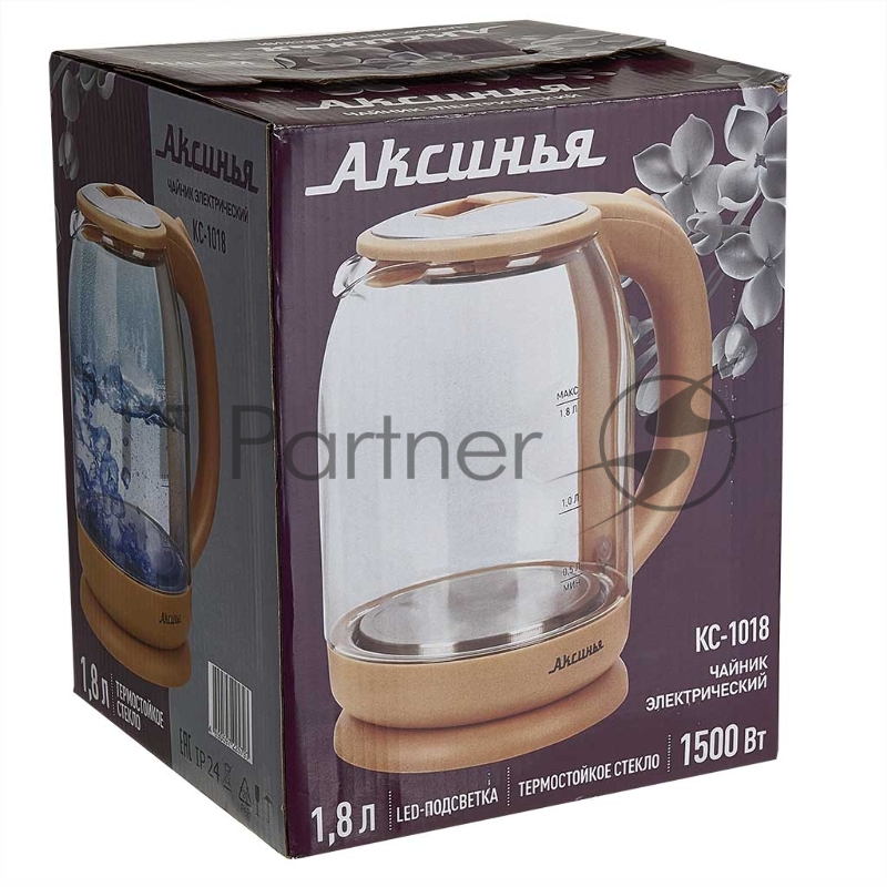 Чайник электрический АКСИНЬЯ КС-1018 бежевый