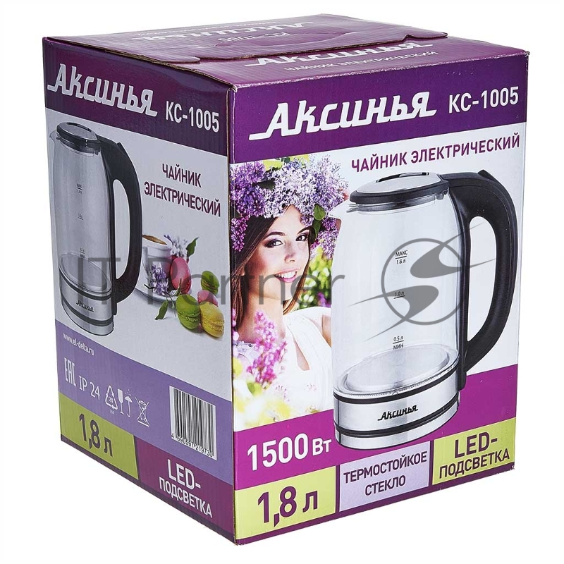 Чайник электрический АКСИНЬЯ КС-1005 черный