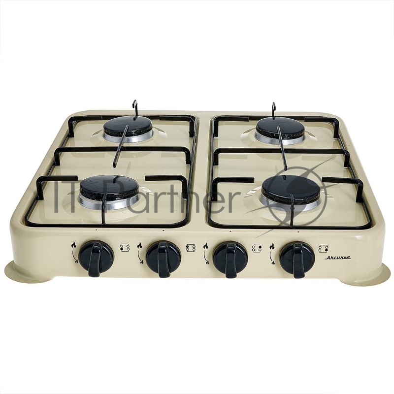 Настольная плита газовая АКСИНЬЯ КС-108 четырехконфорочная, бежевый