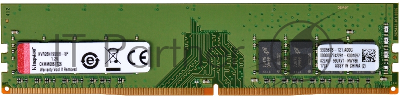 Оперативная память Kingston 16GB DDR4 2666MHz DIMM KVR26N19S8/16 PC4-21300, CL19