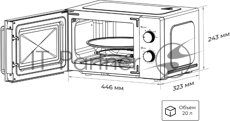 Микроволновая печь LEX FSMO 20.01N BL черный