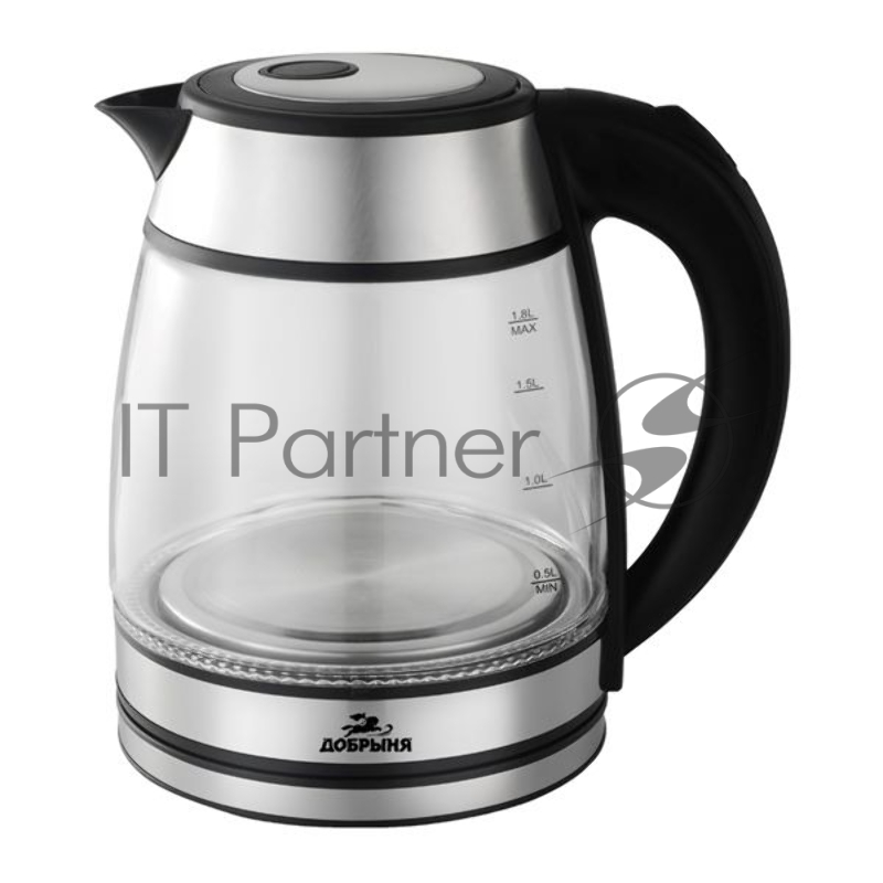 Чайник Добрыня DO-1262 S серебро , 1,8л, 1,8кВт