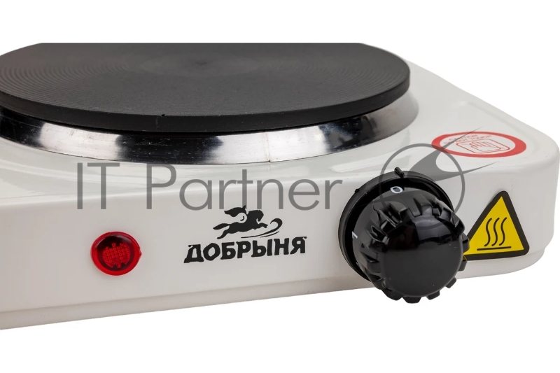 Эл.плитка Добрыня DO-2206W белая, 1конф.1,0кВт,чугун