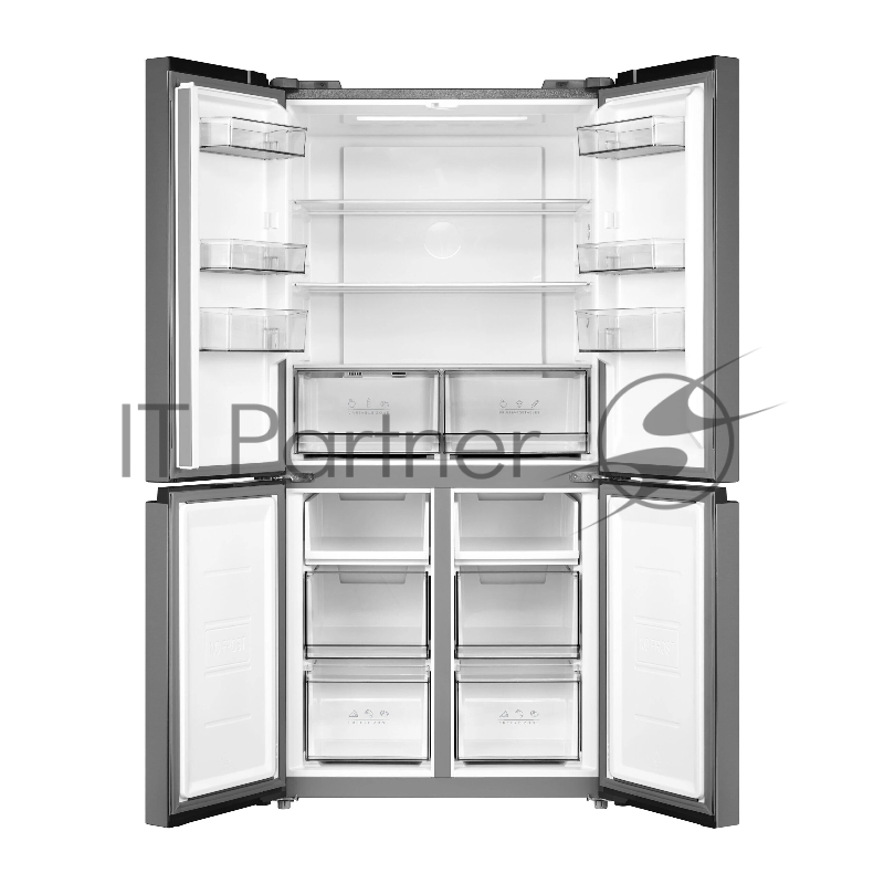 Холодильник WILLMARK MDC-770IX (570л,4дв.,Cross door,инв.компр.,Total NoFrost,LEDдисп.,A++,Inox)