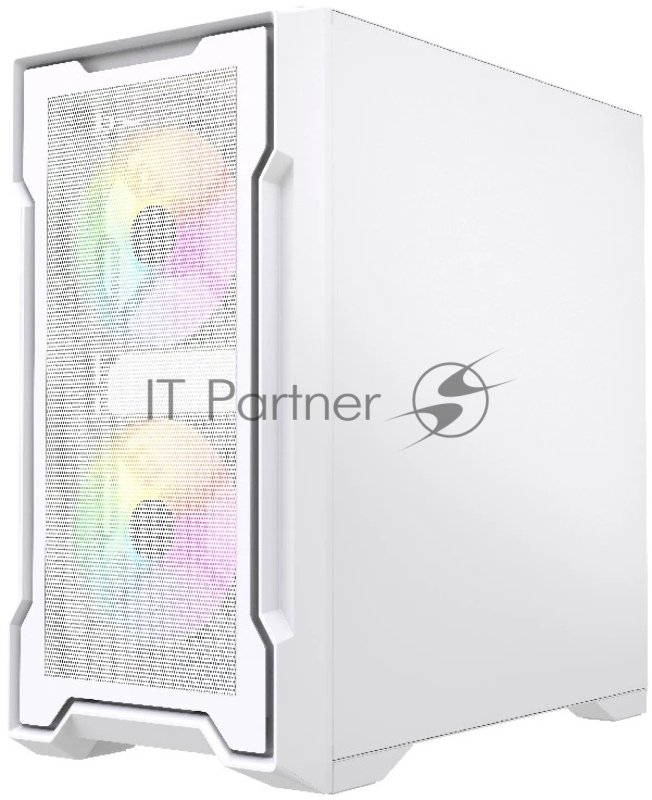 Корпус Powercase Mistral Micro X3W ARGB, Tempered Glass, 3x 120mm ARGB PWM Fan, белый, mATX (CMMXW-A3)