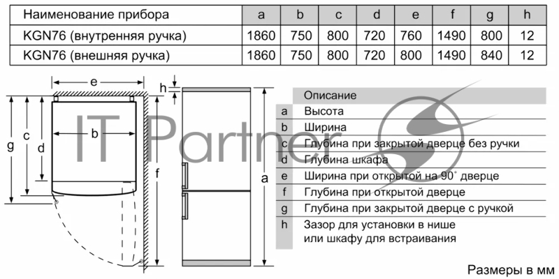 Холодильник Bosch KGN76CI30U 2-хкамерн. нержавеющая сталь