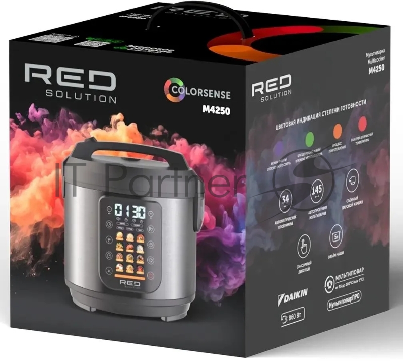 Мультиварка Red Solution M4250 5л 860Вт серебристый/черный