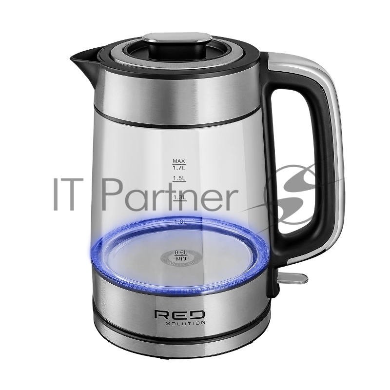 Чайник электрический Red Solution G104 1.8л. 2200Вт черный/серебристый корпус: нержавеющая сталь/стекло/пластик