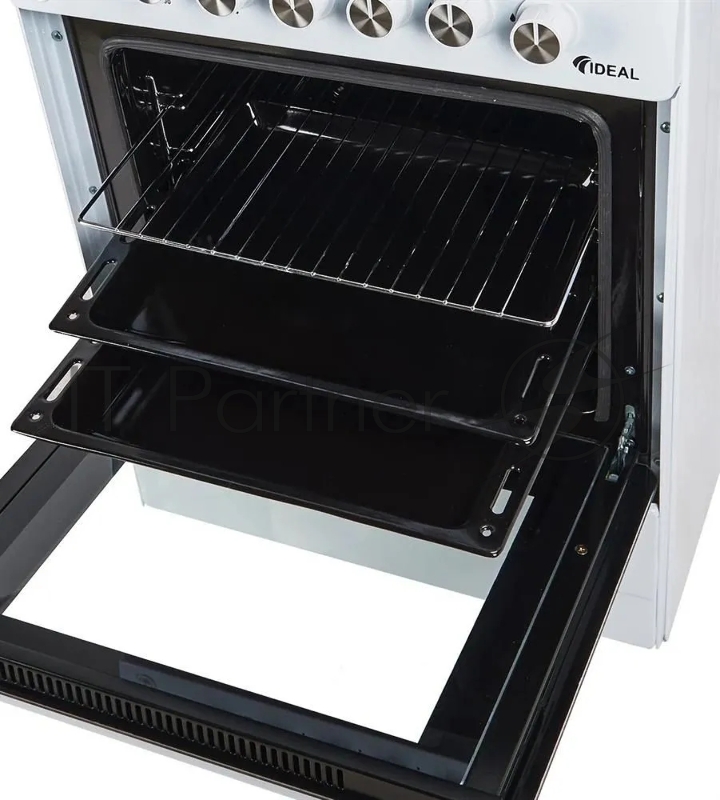 Плита комбинированная IDEAL L 110 белый, конфорок 4 газовых, духовка 65 л, 60 см x 85 см x 60 см