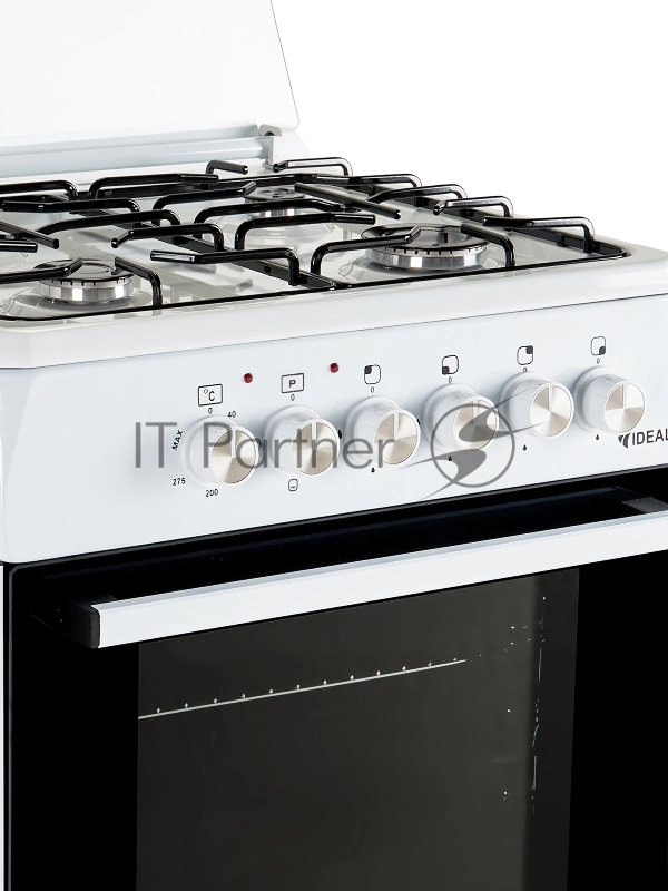 Плита комбинированная IDEAL L 110 белый, конфорок 4 газовых, духовка 65 л, 60 см x 85 см x 60 см