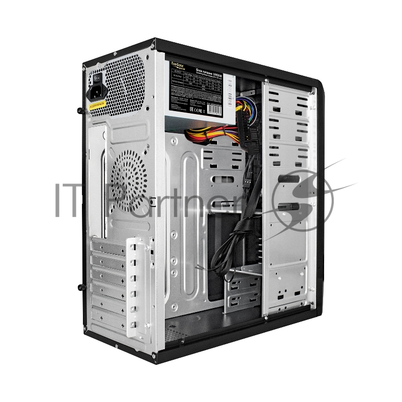 Корпус Miditower ExeGate CP-603UB-UNS500 (ATX, БП UNS500 с вент. 12см, 2*USB, аудио, черный)