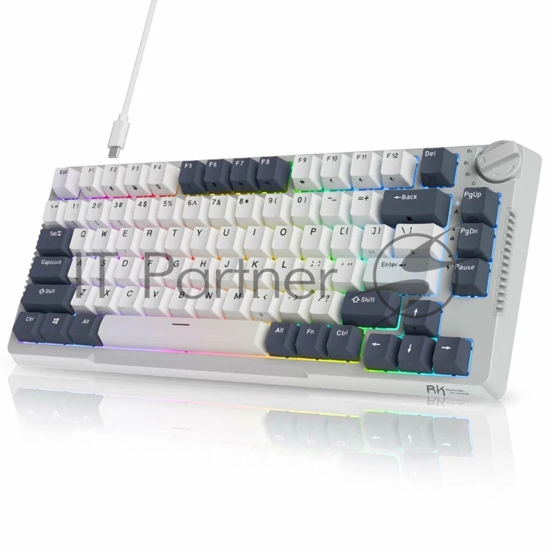 Клавиатура Royal Kludge RK-H81 White Night USB/2.4 GHz/Bluetоoth, RGB, Hot Swap, Blue switch