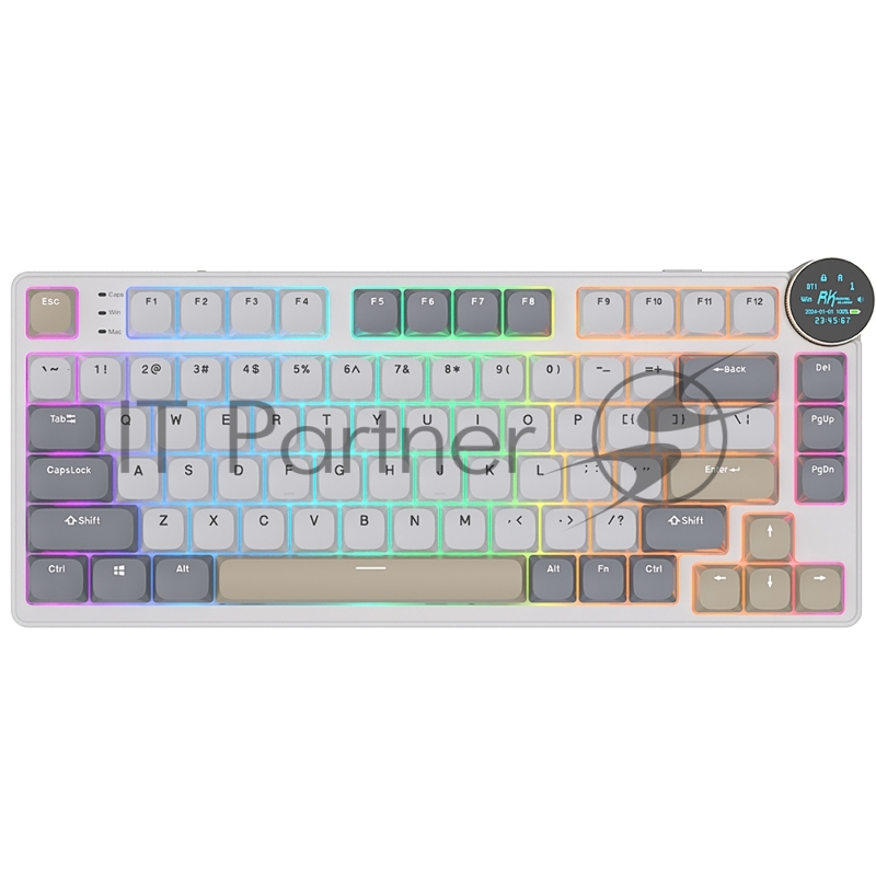 Клавиатура Royal Kludge RK N80 Pearly Dawn USB/2.4 GHz/Bluetоoth, RGB, Hot Swap, Red switch