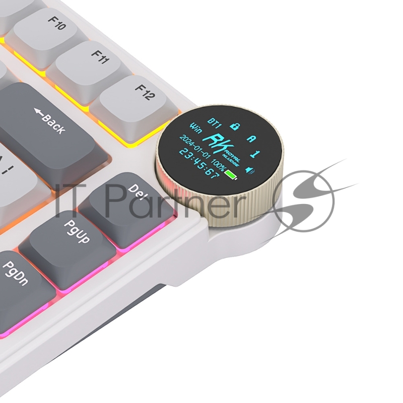 Клавиатура Royal Kludge RK N80 Pearly Dawn USB/2.4 GHz/Bluetоoth, RGB, Hot Swap, Red switch