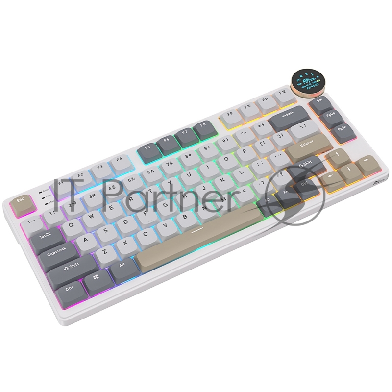 Клавиатура Royal Kludge RK N80 Pearly Dawn USB/2.4 GHz/Bluetоoth, RGB, Hot Swap, Red switch