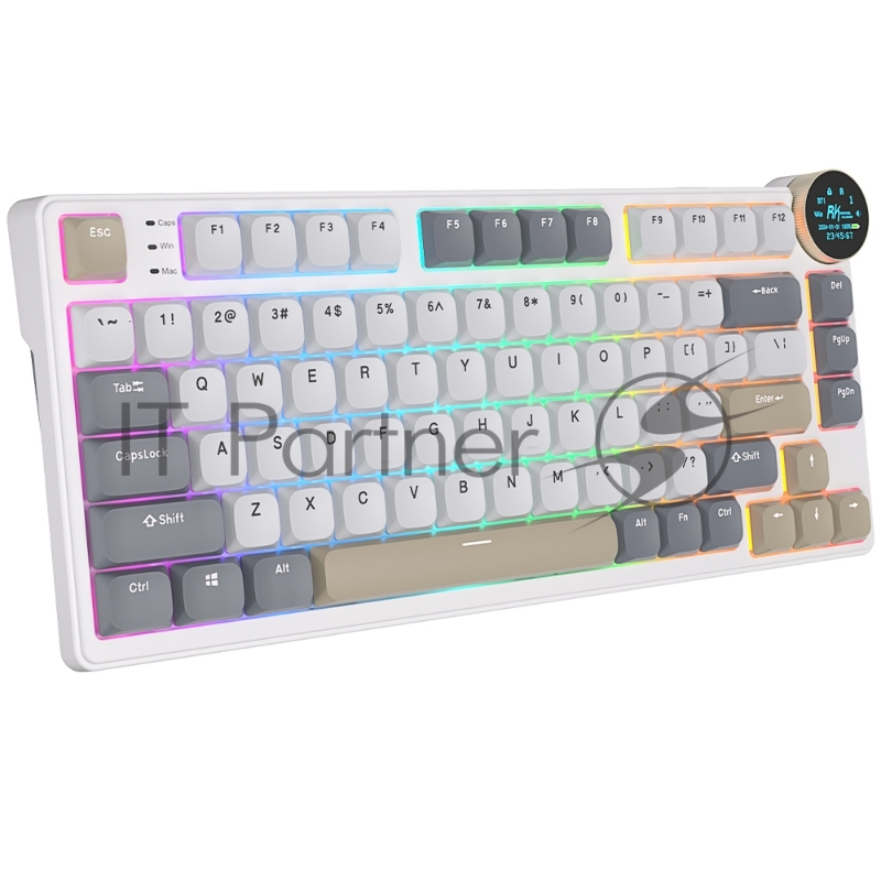 Клавиатура Royal Kludge RK N80 Pearly Dawn USB/2.4 GHz/Bluetоoth, RGB, Hot Swap, Red switch