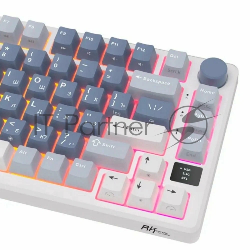 Клавиатура Royal Kludge RK-M75 Ocean Blue USB/2.4 GHz/Bluetоoth, RGB, Hot Swap, Brown switch