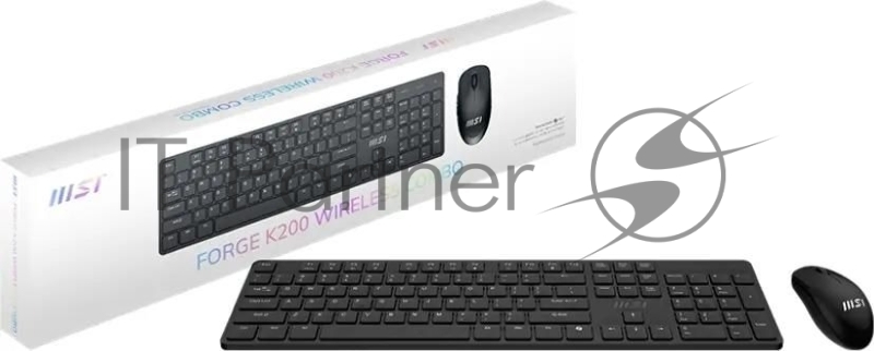 Клавиатура + мышь MSI FORGE K200 W COMBO MS-8ZA4 клав:черный мышь:черный беспроводная (S11-43RU304-Y92)