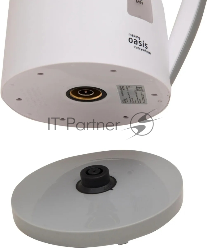 Чайник электрический OASIS K-3PWG белый+серый, 1,7л