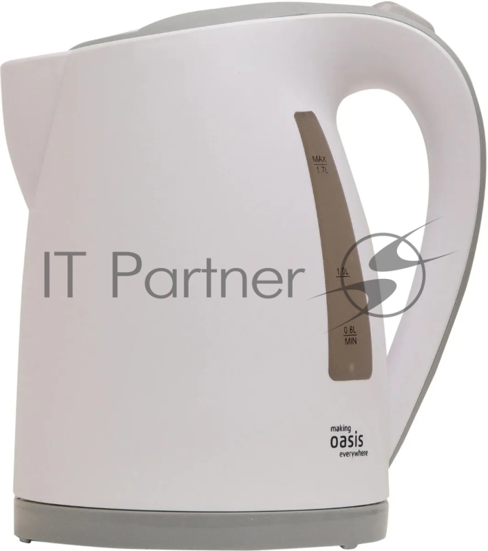 Чайник электрический OASIS K-3PWG белый+серый, 1,7л
