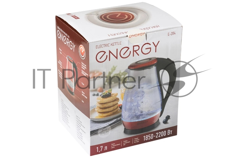 Чайник электрический ENERGY E-204 красный (164140)