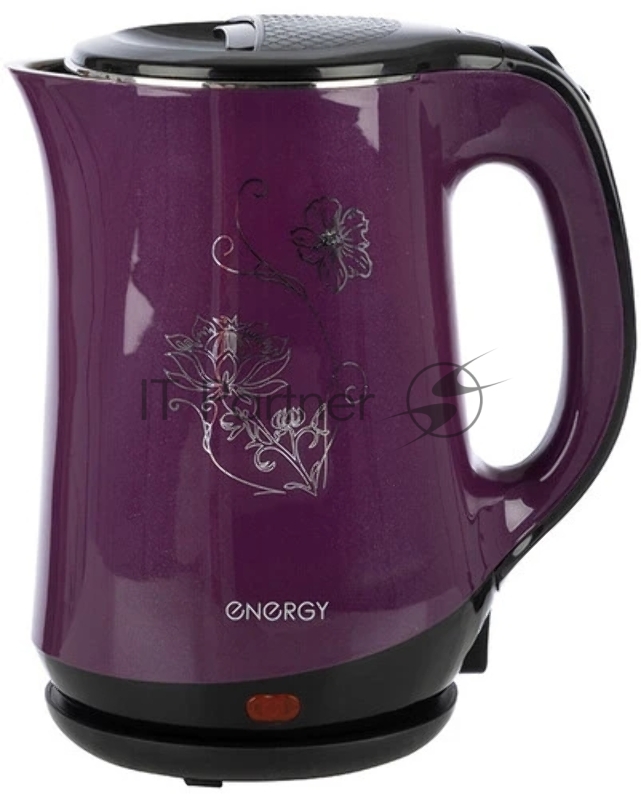 Чайник электрический ENERGY E-265 (1,8 л, диск) фиолетовый, двойной корпус