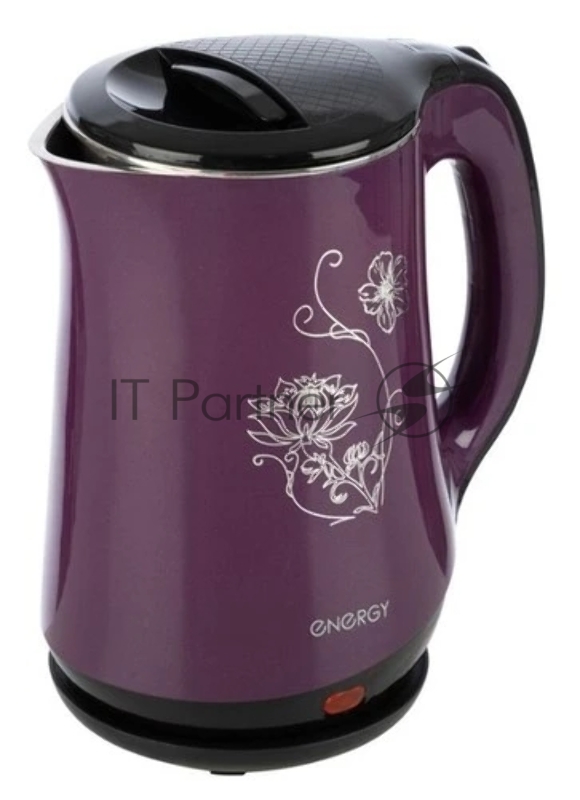 Чайник электрический ENERGY E-265 (1,8 л, диск) фиолетовый, двойной корпус