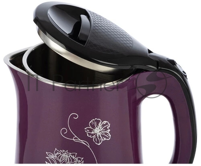 Чайник электрический ENERGY E-265 (1,8 л, диск) фиолетовый, двойной корпус