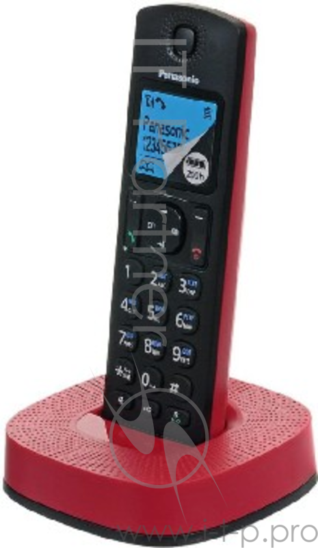 Р/Телефон Dect Panasonic KX-TGC310RUR черный/красный АОН