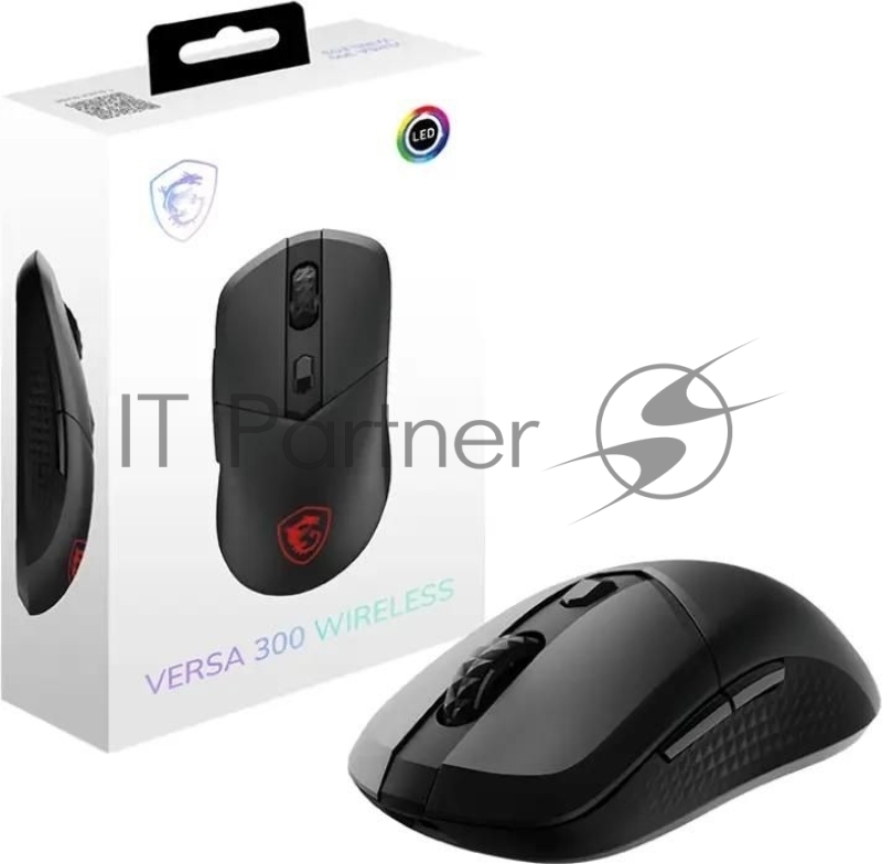 Мышь беспроводная MSI VERSA 300 W MS-8ZBD, игровая, радио, оптическая, USB, 8000dpi, черный