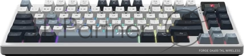 Клавиатура MSI FORGE GK600, USB, белый/синий