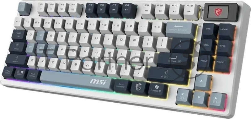 Клавиатура MSI FORGE GK600, USB, белый/синий