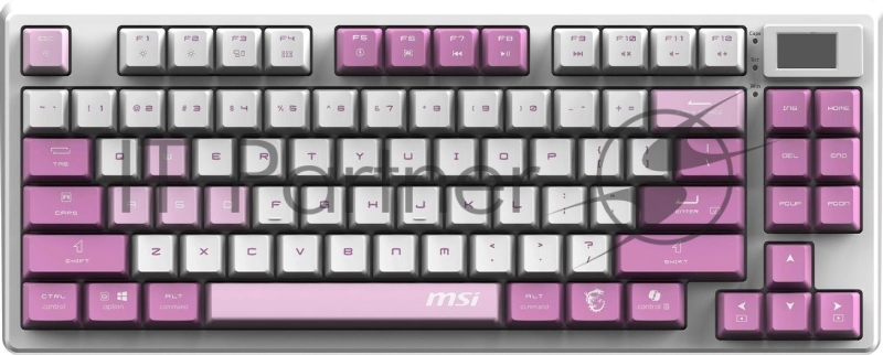 Клавиатура MSI Forge GK600, USB, белый фиолетовый