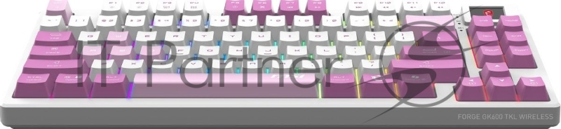 Клавиатура MSI Forge GK600, USB, белый фиолетовый